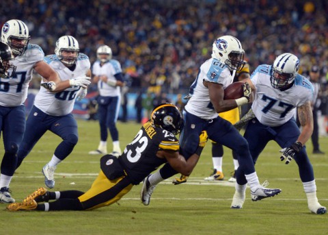 Tennessee Titans lost at the Pittsburgh Steelers 40-17 in a Thursday night game on November 17th, 2014. Tennessee Titans lost at the Pittsburgh Steelers 40-17 in a Thursday night game on November 17th, 2014.