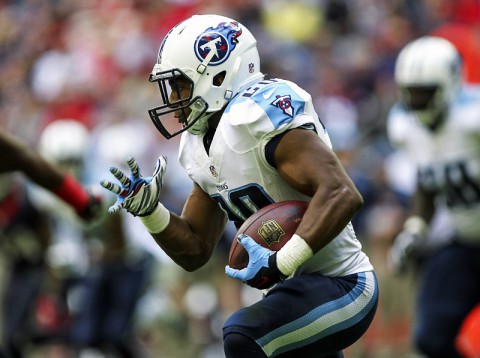 Tennessee Titans running back Bishop Sankey (20) rushes during the first quarter against the Houston Texans at NRG Stadium. (Troy Taormina - USA TODAY Sports)