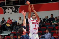 Austin Peay freshman guard Josh Robinson connected on seven three pointers against Oakland City. (APSU Sports Information)