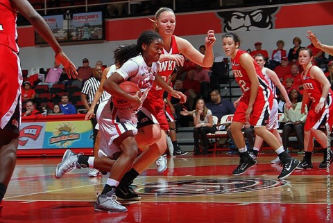 Austin Peay junior guard Tiasha Gray gets 12 points, 12 assists and 10 rebounds against Saint Louis. (APSU Sports Information)