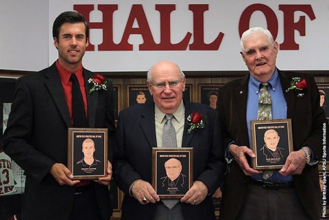 (L to R) Grant Leaver, Ed Bunio, Bob Bradley were inducted into Austin Peay State University's Athletics Hall of Fame Saturday morning. (APSU Sports Information)