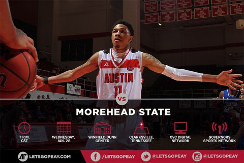 Austin Peay Men's Basketball takes on Morhead State at the Dunn Center, Wednesday. (APSU Sports Information)