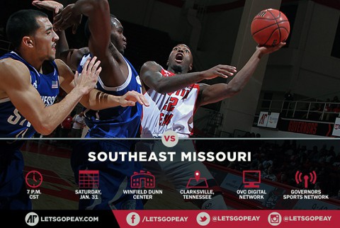 Austin Peay Men's Basketball plays SEMO at home Saturday. (APSU Sports Information)