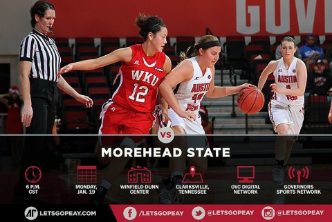 Austin Peay Women's Basketball take on Morehead State at the Dunn Center, Monday. (APSU Sports Information)