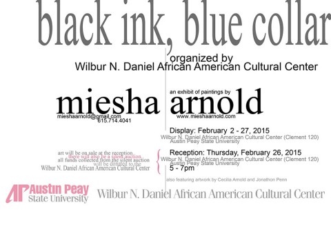 "Black Ink, Blue Collar" art exhibit