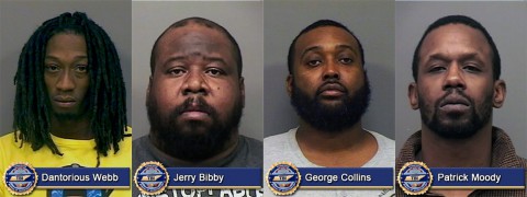 Four more people arrested in conjuntion with TBI Joint Investigation into Cocaine Operation (L-R): Dantorious Webb, Jerry Bibby, George Collins and Patrick Moody. 