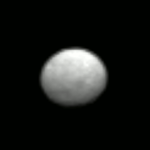 The Dawn spacecraft observed Ceres for an hour on Jan. 13, 2015, from a distance of 238,000 miles (383,000 kilometers). A little more than half of its surface was observed at a resolution of 27 pixels. This animated GIF shows bright and dark features. (NASA/JPL-Caltech/UCLA/MPS/DLR/IDA/PSI) The Dawn spacecraft observed Ceres for an hour on Jan. 13, 2015, from a distance of 238,000 miles (383,000 kilometers). A little more than half of its surface was observed at a resolution of 27 pixels. This animated GIF shows bright and dark features. (NASA/JPL-Caltech/UCLA/MPS/DLR/IDA/PSI)