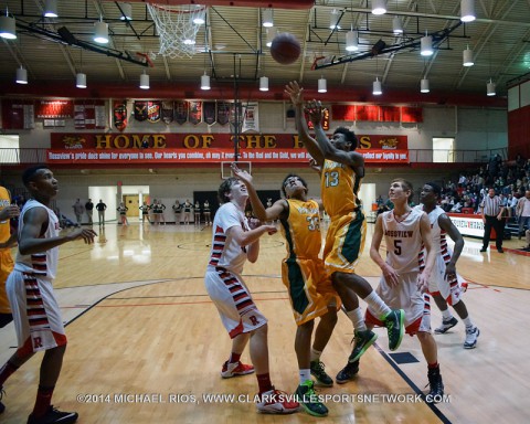 Northwest Boy's Basketball beat Rossview 42-41.