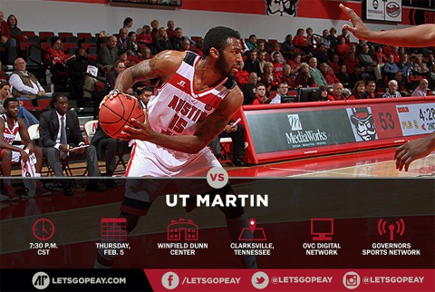 Austin Peay Men's Basketball plays UT Martin Thursday. (APSU Sports Information)