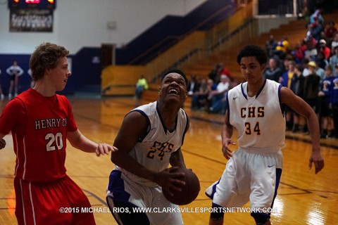 Clarksville High Boy's Basketball roll to 62-35 win over Henry County Friday night.