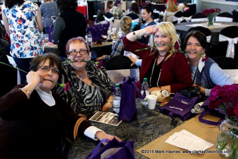 (L to R) Deborah Dawson, Carol Cherich, Lauri Morrison, Cheryl Amro enjoyed themselves at the Chocolate Affair.