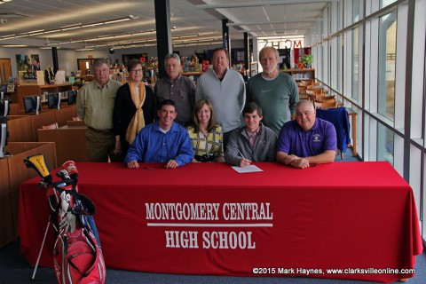 Montgomery Central High School Golf's Tyler Britt signs with the Bethel University Wildcats Wednesday, February 11th.