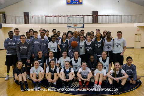 Terry Boykin at the Emmanuel Family Life Center Sunday with 24 Middle School Basketball players.