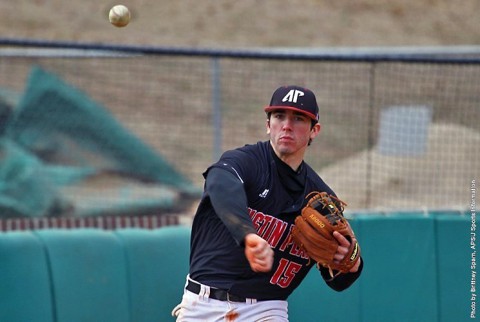 Austin Peay Baseball's third baseman Logan Gray batted .500 (6 for 12) against Tennessee Tech. (APSU Sports Information)