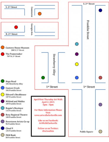 April Art Walk Map