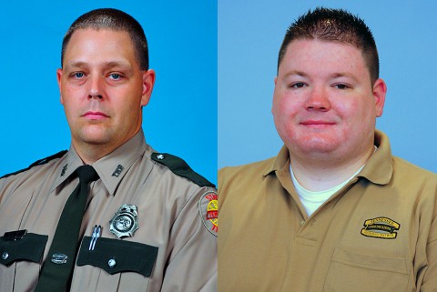 (L to R) Trooper Michael Sullivan is the 2014 Trooper of the Year and Andrew Lawson is 2014 Dispatcher of the Year. (L to R) Trooper Michael Sullivan is the 2014 Trooper of the Year and Andrew Lawson is 2014 Dispatcher of the Year.