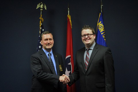 (L to R) Montgomery County Sheriff John Fuson and Jamie E. Dexter.