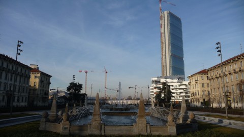 Urban growth in Milan, Italy. In this region, urbanization has increased the potential for groundwater contamination. Image (Wikimedia Commons)