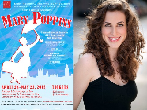 Stephanie Hawkins stars in "Mary Poppins" at the Roxy Regional Theatre.