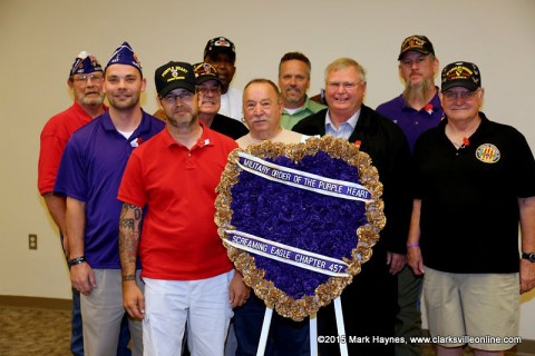 Purple Heart recipients at the 2015 Clarksville-Montgomery County Memorial Day Service