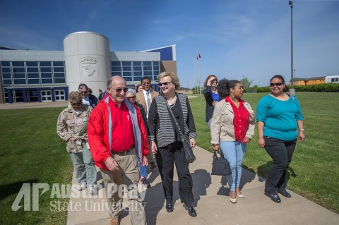 Members of the APSU Military Alumni Chapter and friends visited Fort Campbell for a tour on Friday, April 24, 2015. (APSU - Beth Liggett) 