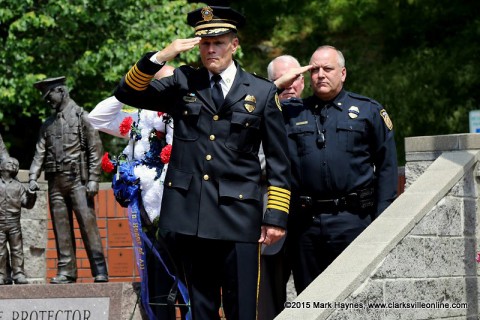 Fallen Officers remembered at Clarksville Police Memorial Day Ceremony.