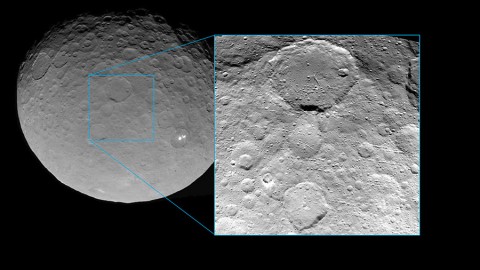 A new view of Ceres' surface shows finer details coming into view as NASA's Dawn spacecraft spirals down to increasingly lower orbits. (NASA/JPL-Caltech/UCLA/MPS/DLR/IDA)