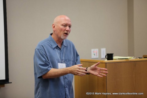 Rod Davis spoke about character creation at the 2015 Clarksville Writers Conference.