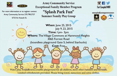 ACS free Summer Family Play Group in June and July at the Hammond Heights Village Commons.