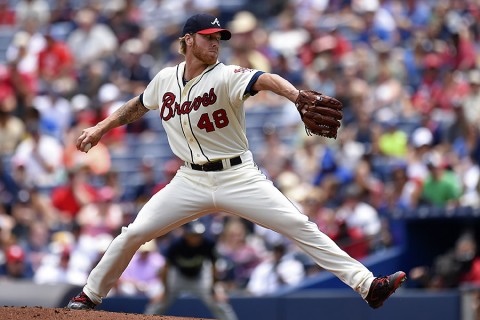 Atlanta Braves starting pitcher Mike Foltynewicz (48) pitches against the Milwaukee Brewers during the first inning at Turner Field. The Braves   defeated the Brewers 2-1. (Dale Zanine-USA TODAY Sports)