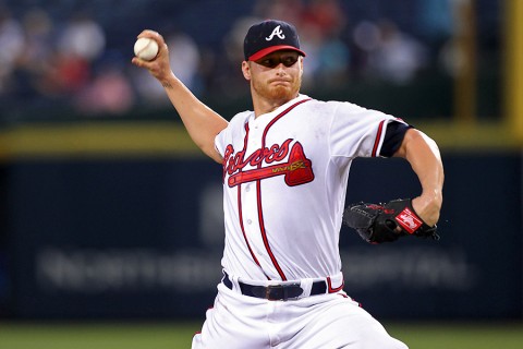 Atlanta Braves starting pitcher Shelby Miller (17) throws a pitch against the San Diego Padres in the fifth inning at Turner Field. (Brett Davis-USA   TODAY Sports)