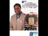 Pastor Frank E. Washington, Sr. will be doing a book signing for “From The Heart A Collection of Poems” on July 3rd.