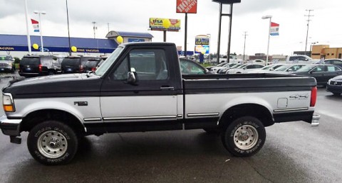 A 1994 Ford F-150 was stolen from the J & S Auto Sales car lot on June 11th.