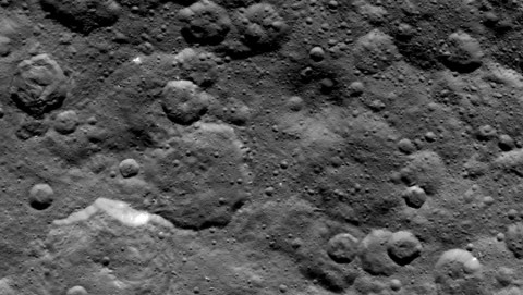 Craters in the northern hemisphere of dwarf planet Ceres are seen in this image taken by NASA's Dawn spacecraft on June 6, 2015. (NASA/JPL-Caltech/UCLA/MPS/DLR/IDA)