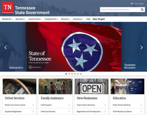 State of Tennessee's New Website State of Tennessee's New Website