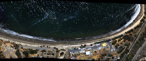 AVIRIS-NG red-green-blue (visible) aerial image of the Refugio Incident oil spill, showing oil on the water and on nearby Santa Barbara Channel beaches. (NASA/JPL-Caltech) AVIRIS-NG red-green-blue (visible) aerial image of the Refugio Incident oil spill, showing oil on the water and on nearby Santa Barbara Channel beaches. (NASA/JPL-Caltech)