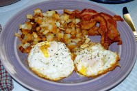 Breakfast plate, fried. (American Heart Association)