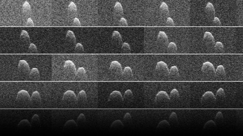 Radar images of asteroid 1999 JD6 were obtained on July 25, 2015. The asteroid is between 660 - 980 feet (200 - 300 meters) in diameter. (NASA/JPL-Caltech/GSSR )