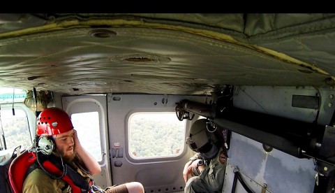 Hiker Joey Watson after being rescued by the Tennessee Highway Patrol Aviation Division and Special Operations troopers. (THP)