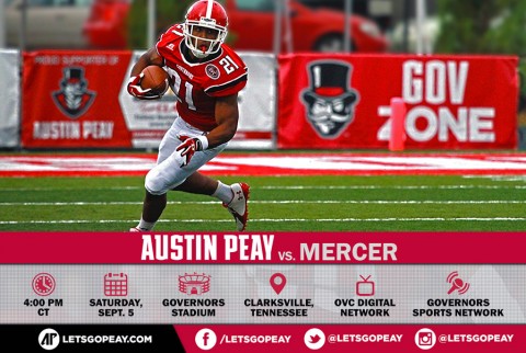 Austin Peay Football takes on Mercer at home this Saturday, September 5th. (APSU Sports Information)