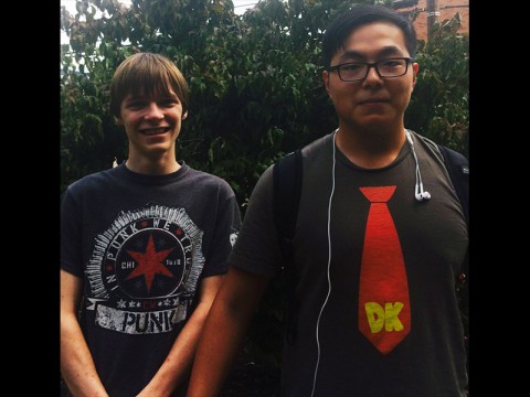 Essay winners, Kalven Hammer and Alvin Gao. Essay winners, Kalven Hammer and Alvin Gao.