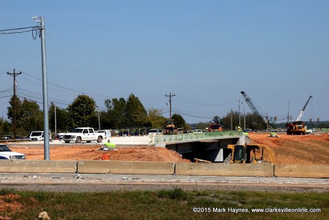 Tennessee Department of Transportation construction going on at Rossview Road/Exit 8.