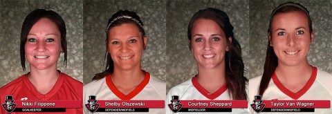 APSU Nikki Filippone, Shelby Olszewski, Courtney Sheppard and Taylor Van Wagner