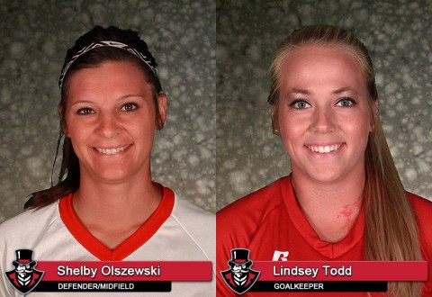 APSU Soccer's Shelby Olszewski and Lindsey Todd