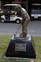 Dr. Keith Peterson's statue at Clarksville's Swan Lake Golf Course