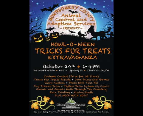 First annual Howl-O-Ween Tricks Fur Treats Extravaganza to be held Saturday, October 24th.