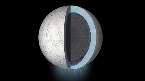 This daring flyby will bring the Cassini spacecraft within 30 miles (48 kilometers) of Enceladus' south pole. (NASA/JPL-Caltech)