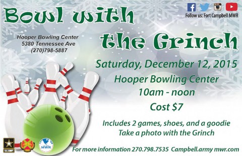 Fort Campbell MWR to hold Bowl with the Grinch December 12th