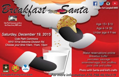 Fort Campbell's MWR to hold Breakfast with Santa