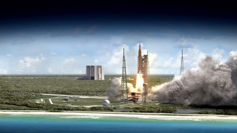 During Exploration Mission-1, Orion will venture thousands of miles beyond the moon during an approximately three week mission. (NASA) During Exploration Mission-1, Orion will venture thousands of miles beyond the moon during an approximately three week mission. (NASA)
